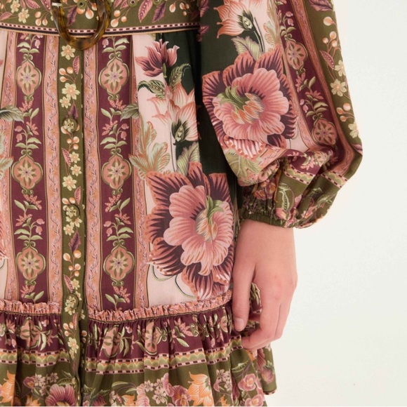 Farm Rio Green Flowering Garden Mini Dress - Picture 5 of 8